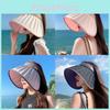 Summer Uv Protection Sun Hat With Wide Brim And Shell Shaped For Women In Breathable Ice Silk Fabric