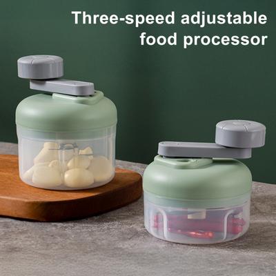 Garlic Chopper Manual Garlic Grinder Garlic Crusher Hand-Cranked Food Processor Mincer Tool for Kitchen Gadgets