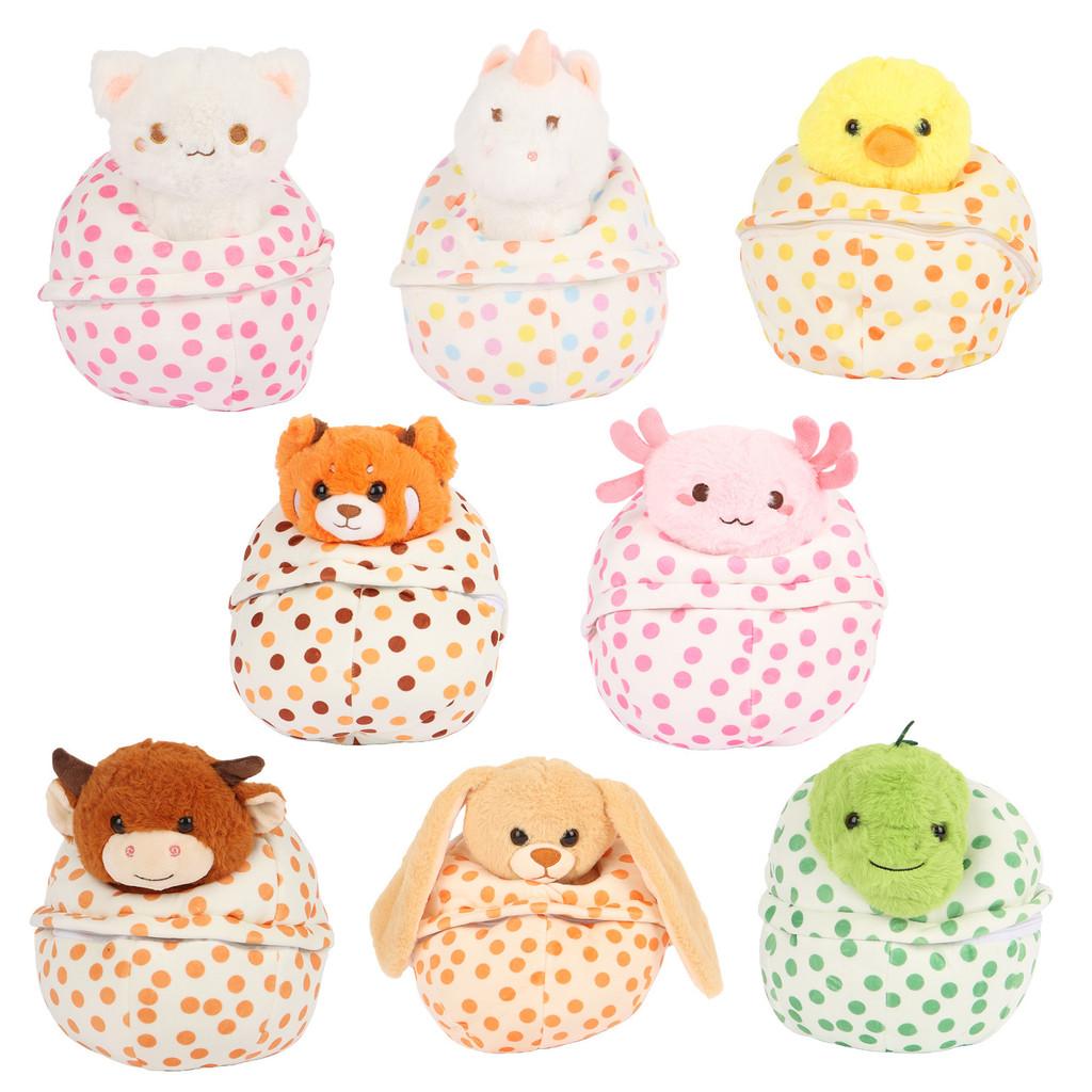 Raccoon Unicorn Yellow Duck Dinosaur Egg Plush Toy With Pp Cotton Filling For Kids And Collectors