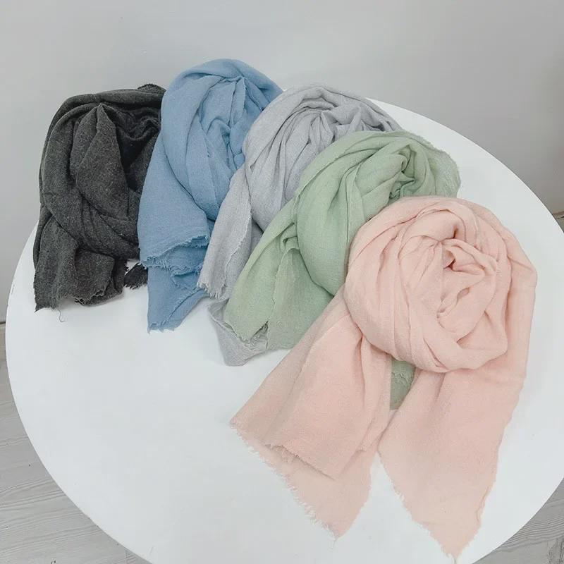 2023 Dark Gray Plus Size Wool Scarf for Women - Long, Warm, Versatile Winter Shawl