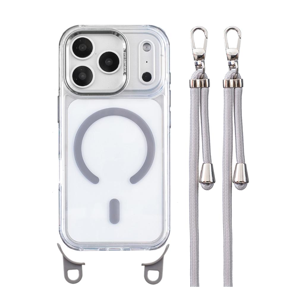

Magnetic Strap Magnetic Case For iPhone 16 15 14 11 12 13 Pro Max Plus For Magsafe Transparent Crossbody Neck Lanyard Soft Cover iPhone 16 Pro