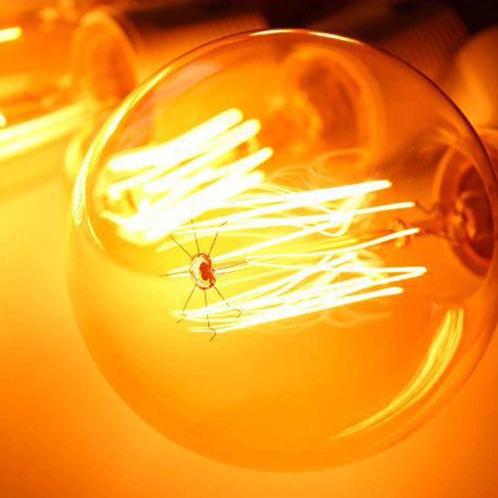 40W Bright Decoration Ball Light Screw Connector Vintage Retro Bulb Edison Lamp Glass Filament