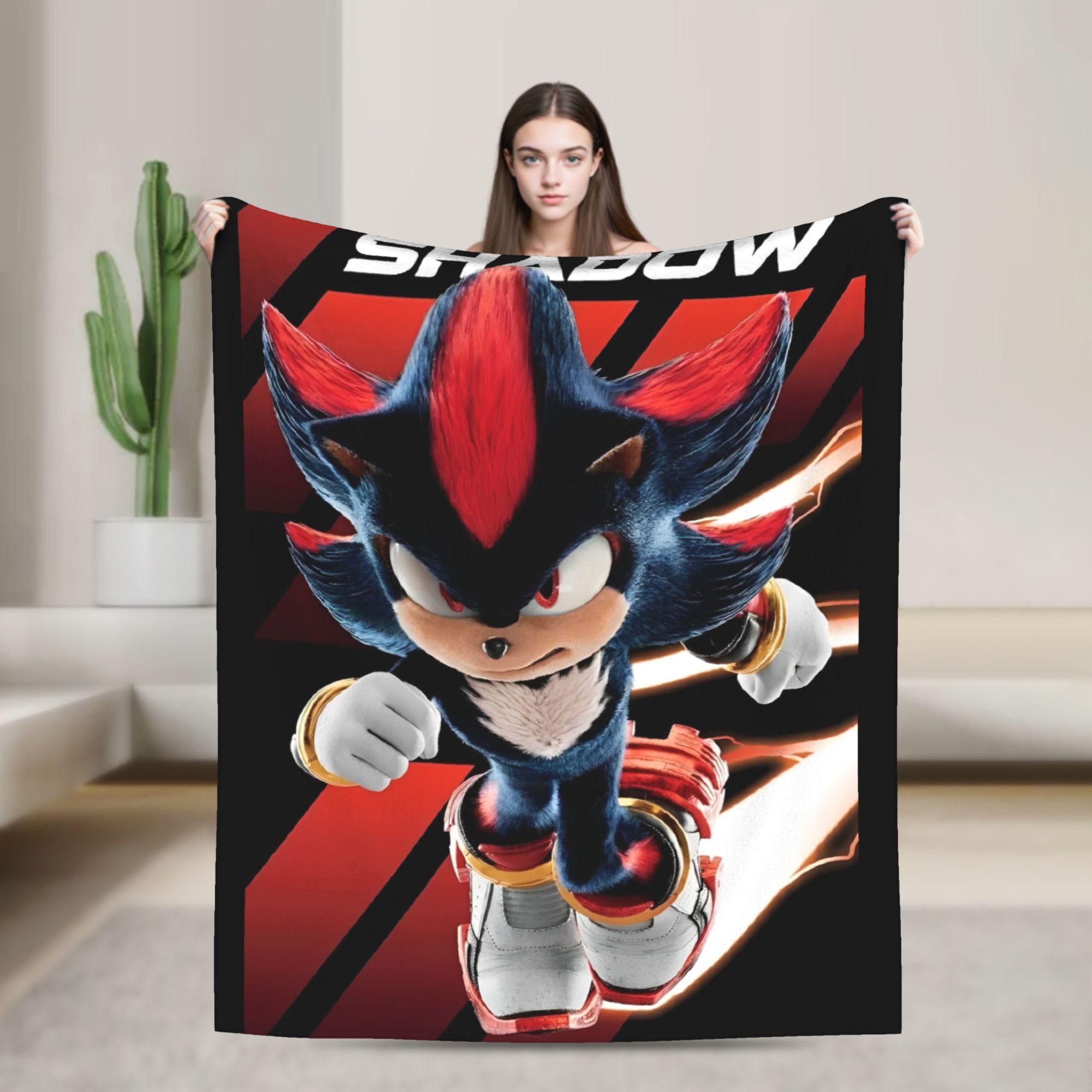 Hedgehog Shadow Blanket Flannel Game Lightweight Throw Blanket for Bedroom Sofa Bedspread 200x150cm 80x60in