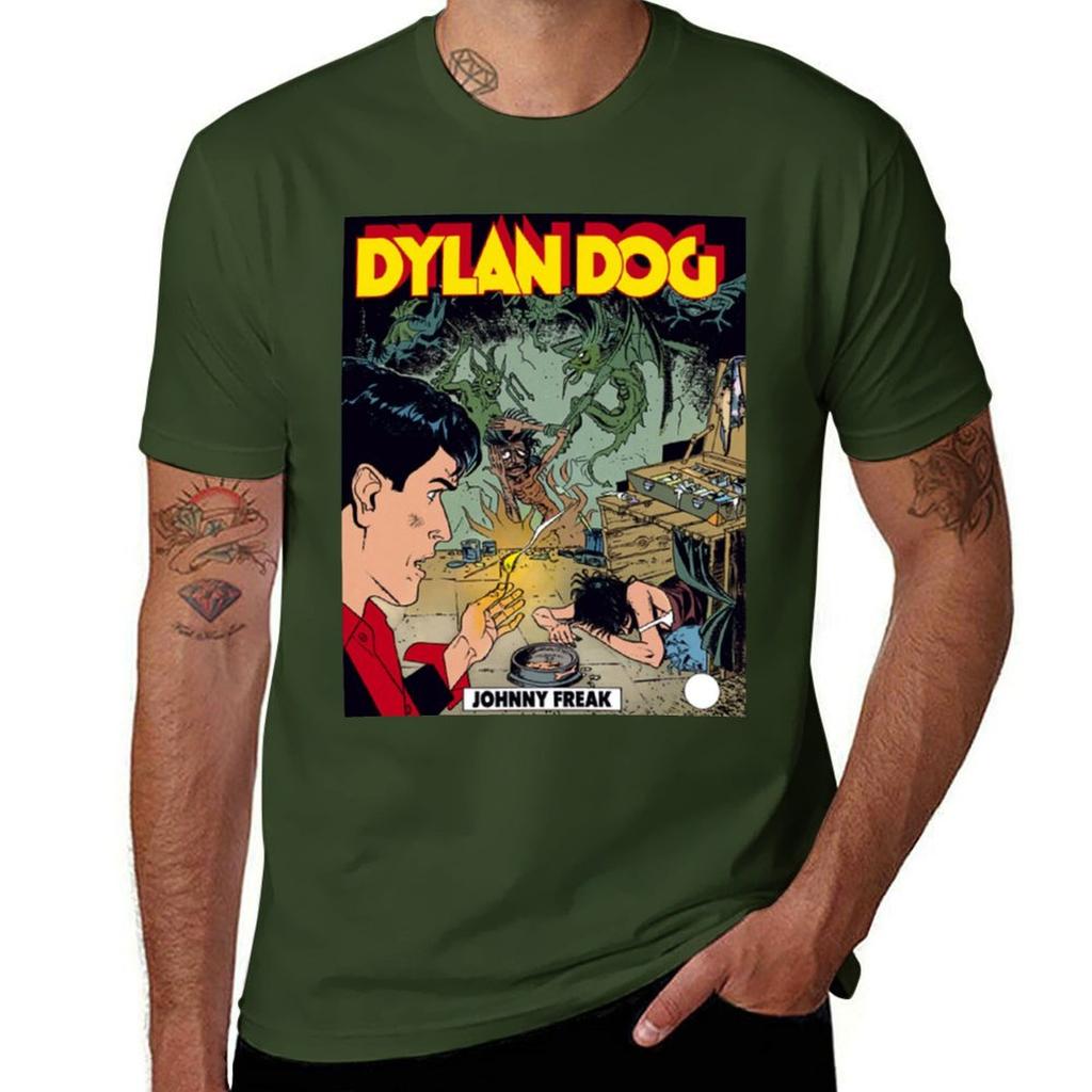 T-shirt DYLAN DOG abbigliamento estivo neri sublimi pesanti abbigliamento uomo