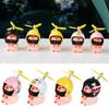 Cute Little Yellow Duck Car Interior Accessories Mtb Bike Cycling Motorcycle Helmet Riding Auto For VW Bmw Benz Tesla Parts