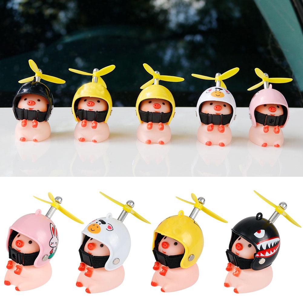Cute Little Yellow Duck Car Interior Accessories Mtb Bike Cycling Motorcycle Helmet Riding Auto For VW Bmw Benz Tesla Parts