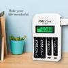 PALO LCD Display 4 Slots Smart Rechargeable Battery Charger For AA AAA Ni-Cd Ni-Mh Rechargeable Batteries