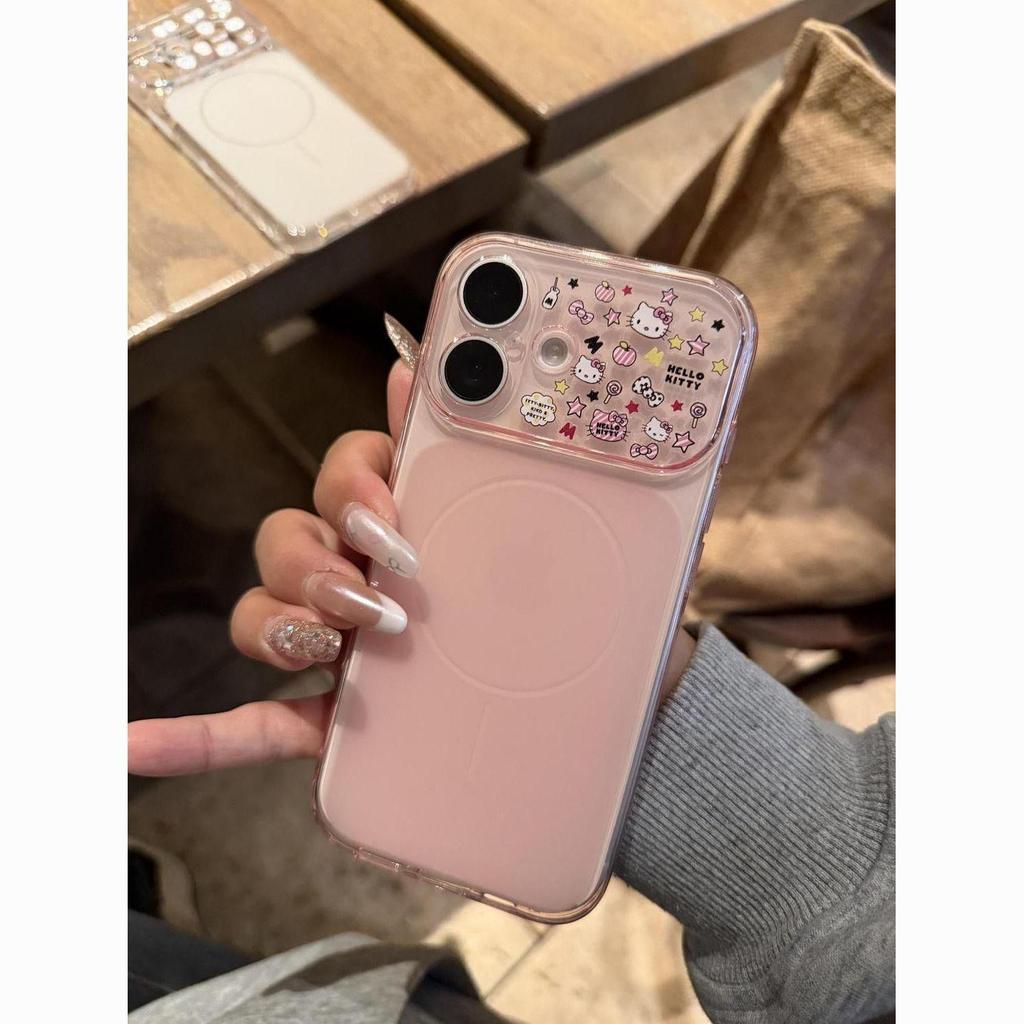 Star KT Cat Magnetic Pink Window Case for Apple 17 Pro Max/16 Pro/13/14