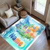 Bluey's Soccer Fun Customizable Name Floor Mat Suitable for Entryway Dormitory Dining Room Decorate room Anti-slip Rug Anime Office Decor
