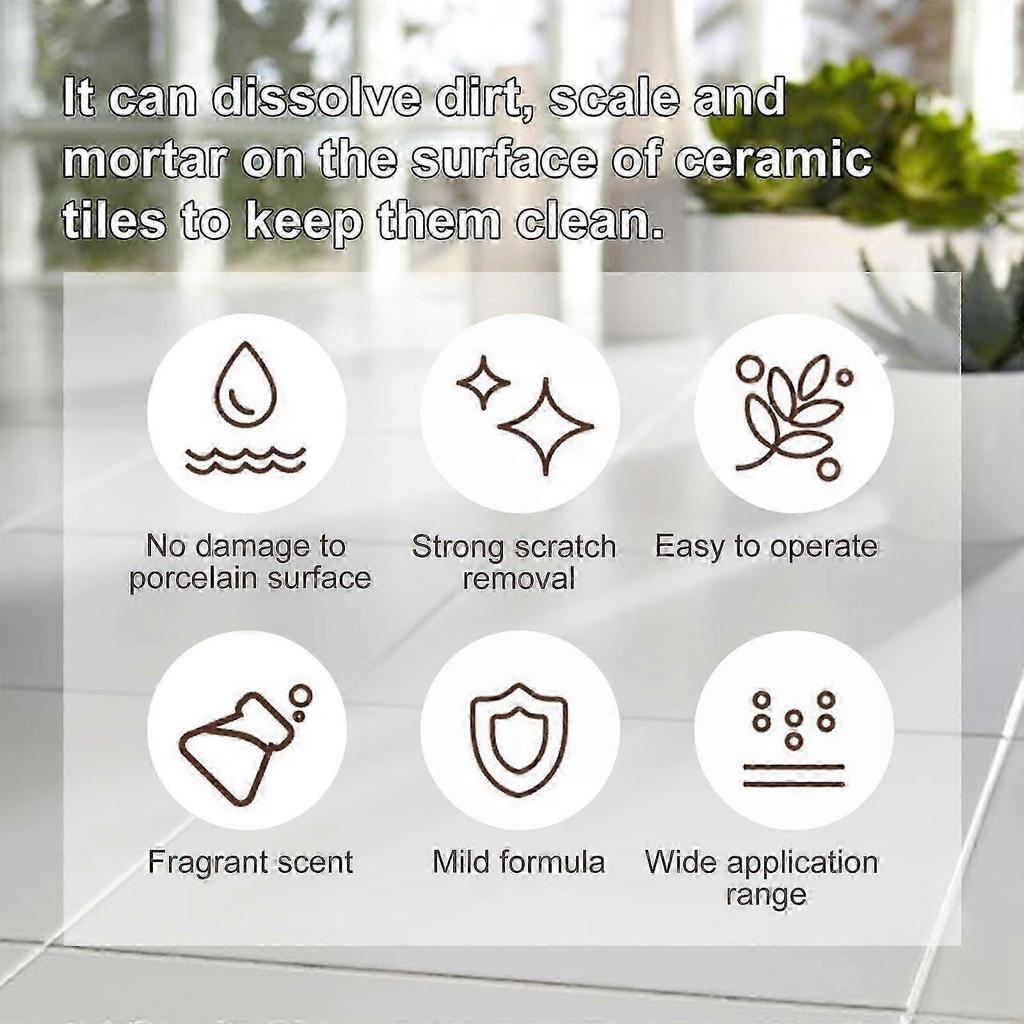 Premium Scratch & Stain Remover for Tiles, Marble & Ceramics - Easy Spray & Wipe Solution, Eco-Friendly 100g