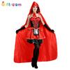 Halloween Holiday Party Red Witch Demon Reaper Cosplay Stage Costume