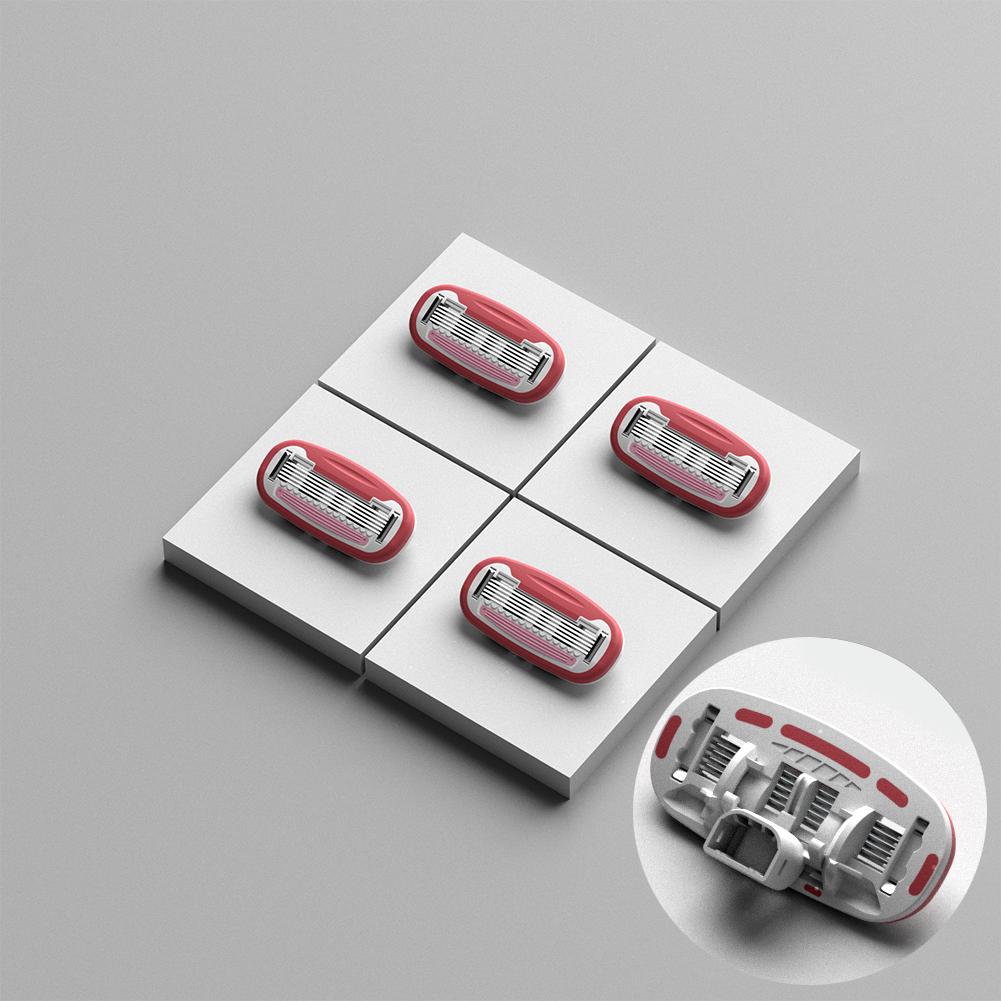 Draagbare Dames Scheermes Set Handmatig Bikini Scheermes Ontharing voor Dames Privé Lichaam Met Huidverzorgingscartridges