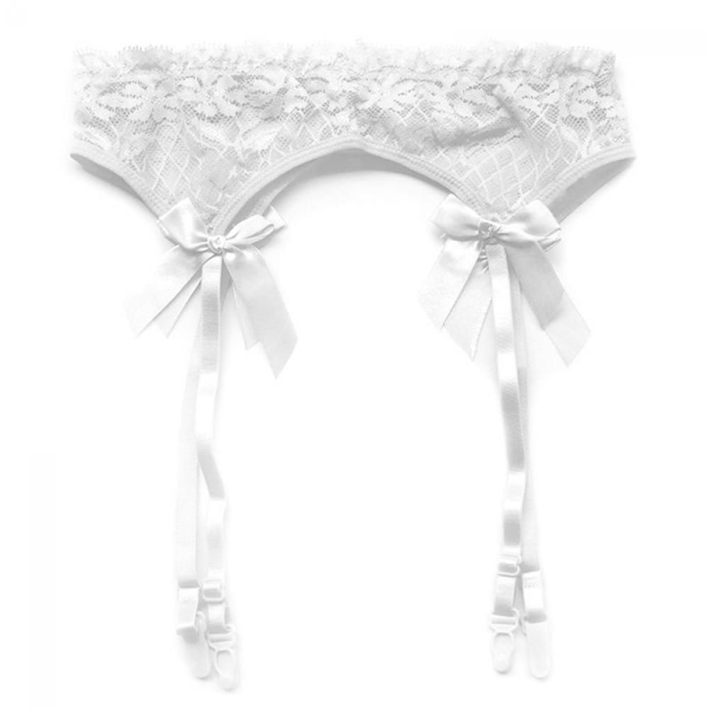 Sexy Sheer Suspender Women's Belt Lace Garter Stockings Bowknot