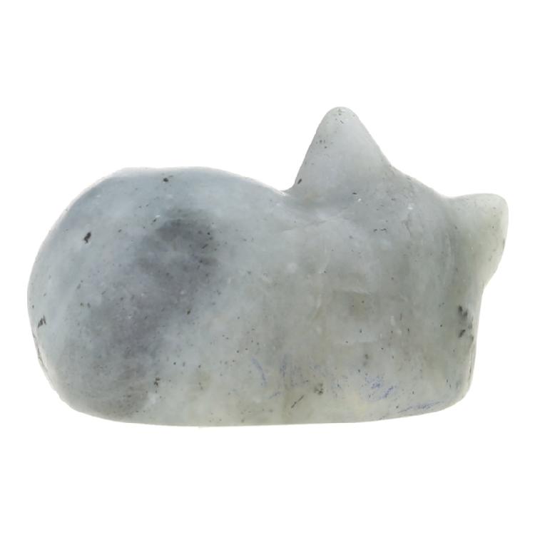 Charme Cristal Chats Sculpture Statue, Figurine Décorative en Pierre Unique Aventurine Artefact Décoratif pour Collections Cadeaux