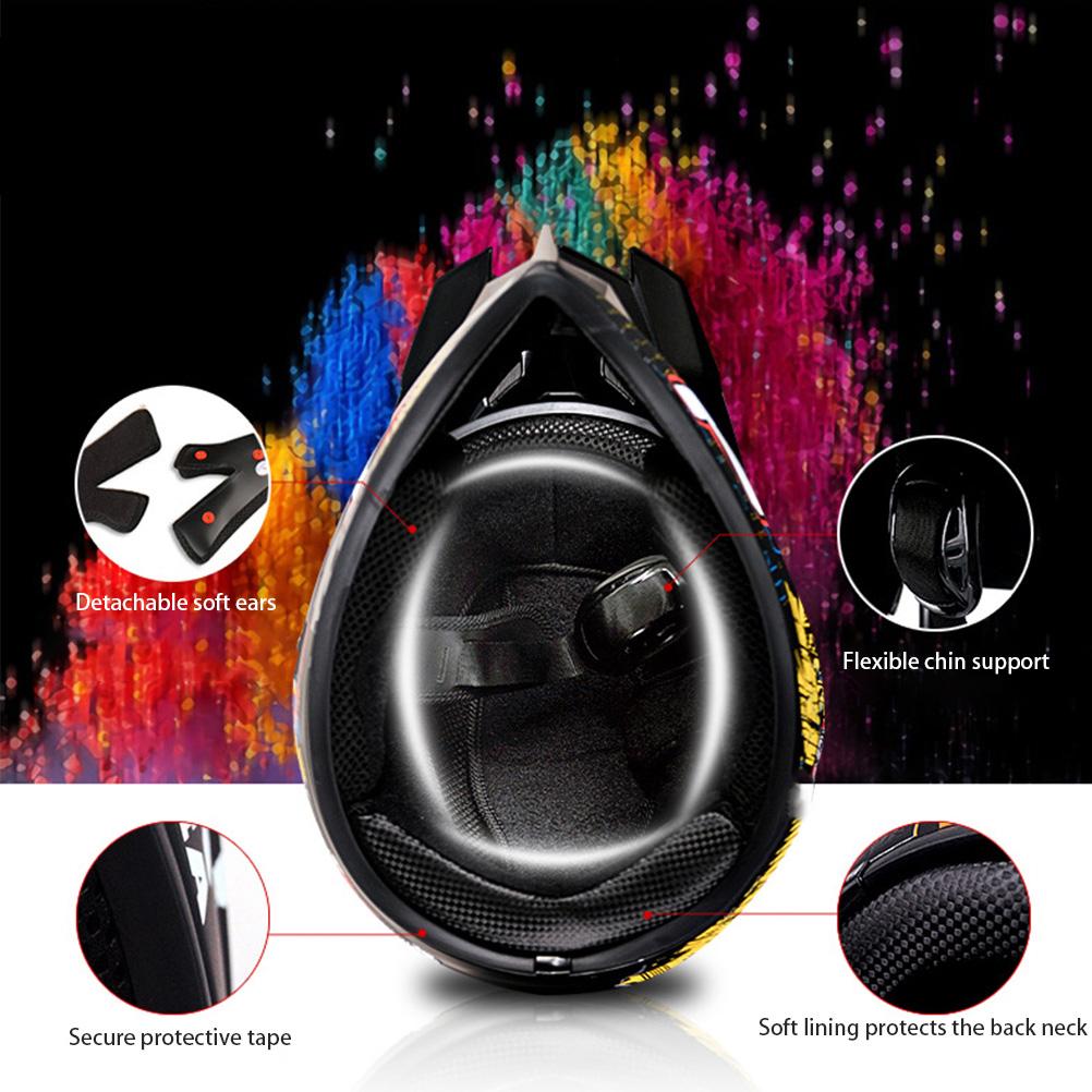 Professional Motocross Helmet for Kids Adults Motocross Dirt Bike Off Road Motorcycle Helmet with Goggles Gloves Face Cover