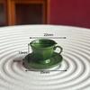 1 Set Dollhouse French Mini Coffee Cup And Saucer Kit Miniature Afternoon Tea Scene Decoration Doll Accessories Toys
