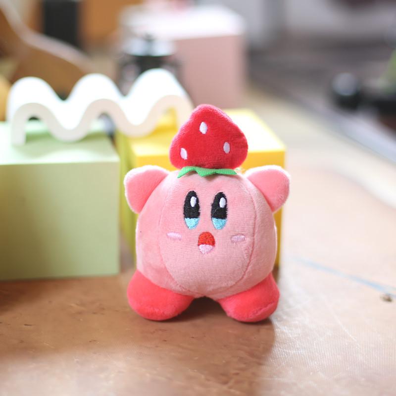 Adorable Pink Kirby Plush Keychain Soft Short Plush Bag Doll Clip