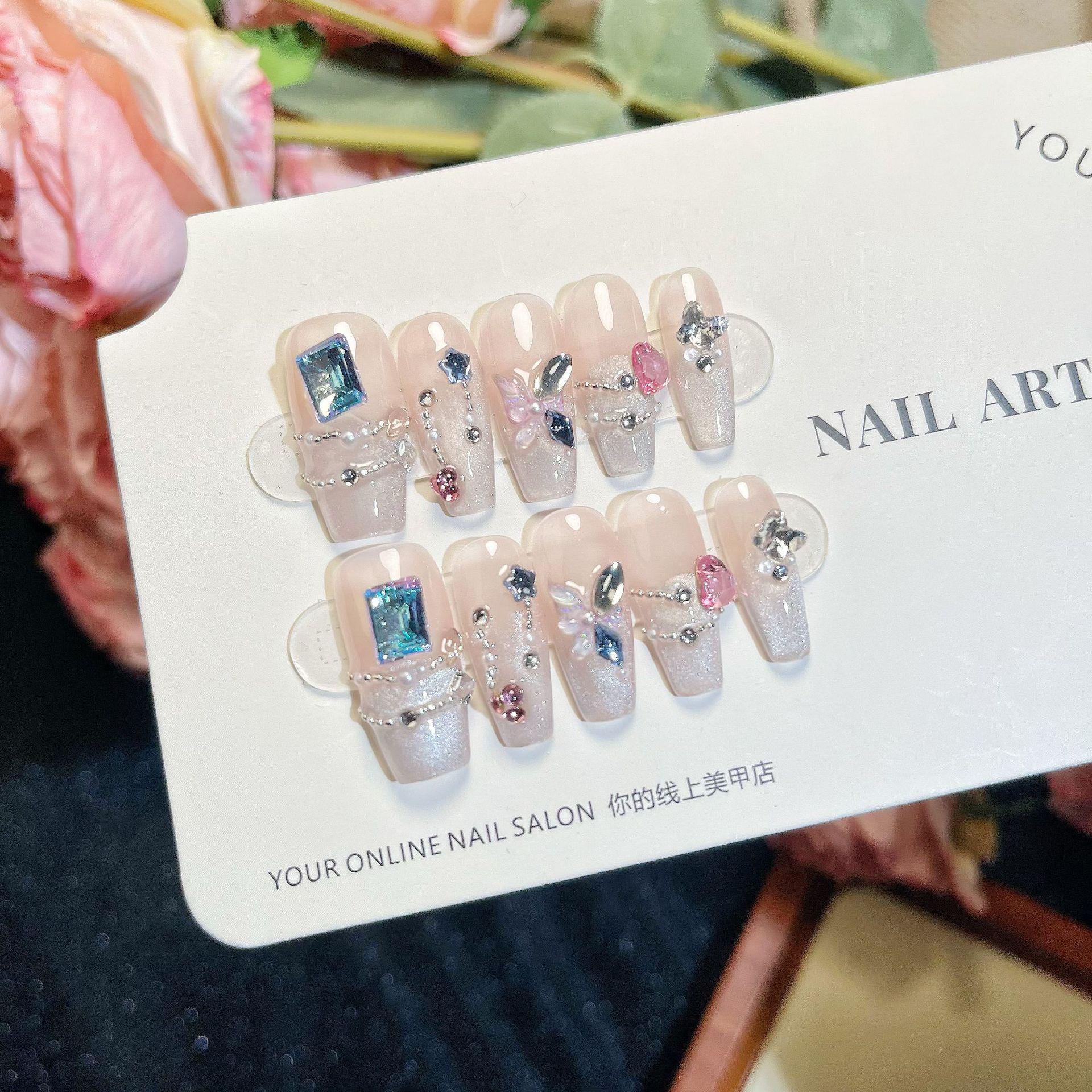 

Lost Butterfly Cat s Eye Gradient Nail Art: Handmade, Removable, Wearable & Cute Large