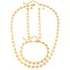 Stainless Steel Creative Heart-Shaped Necklace Bracelet Earrings Set Fashion Silver Color Waterproof Jewelry for Women