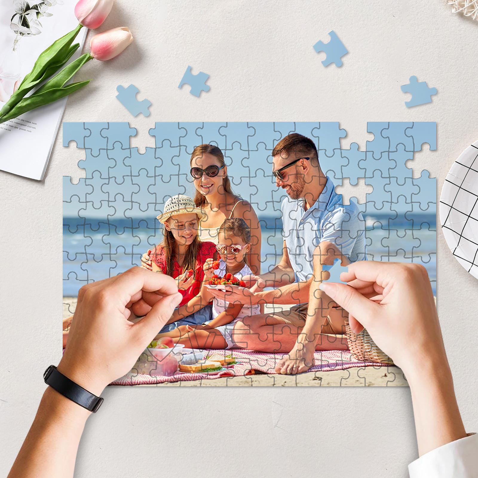 

Customized Photo Puzzle - Personalized Puzzle With Pictures - Photo Puzzle Anniversary Gift - Holiday Gift Surprise Gift One Size