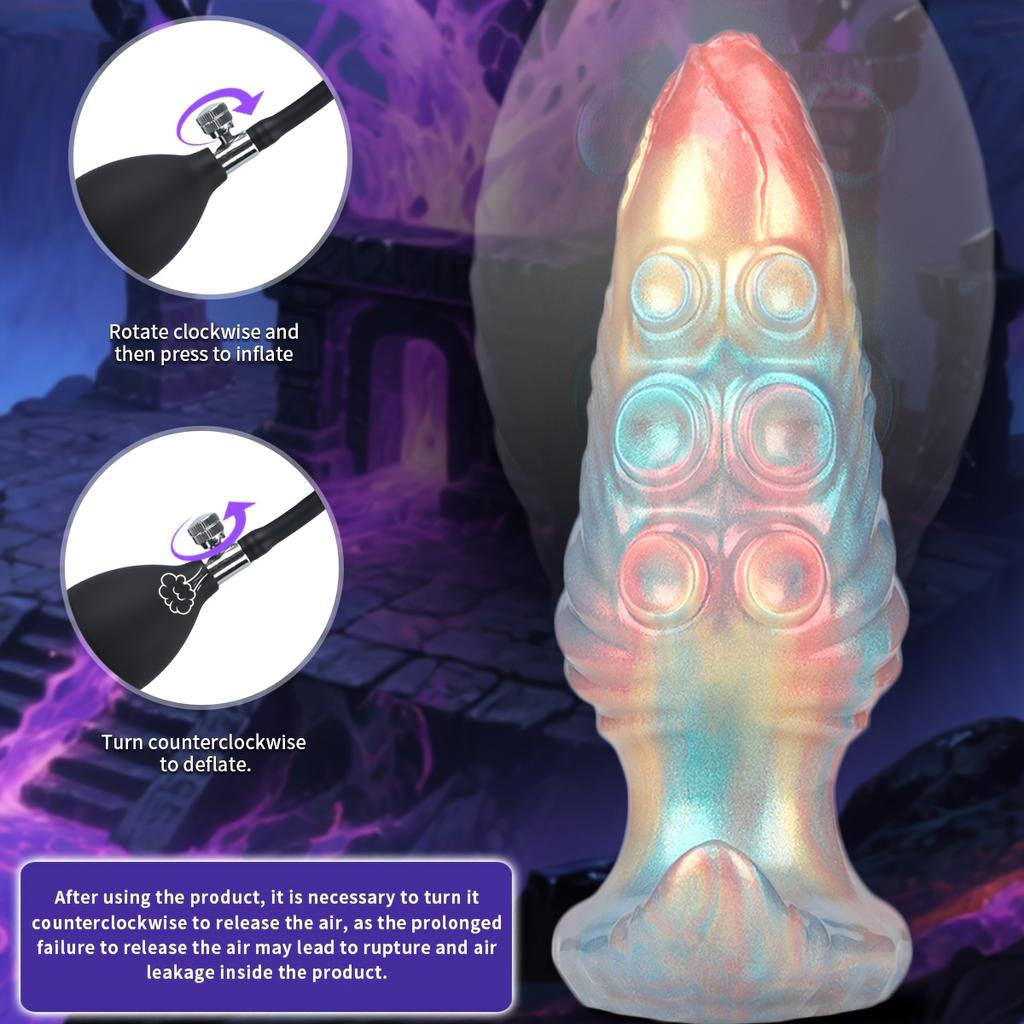Inflatable Silicone Plug, Adjustable Air Cushion Design, Soft Liquid Silicone, Safety T-Base, Comfortable Wear, Premium Collection