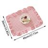 French Design Cloth Placemat Ruffle Edges Gingham Plaids Washable Table Mat For Banquets Wedding Parties Home Decors