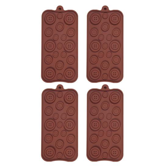 Home Baking Gadgets 19-Hole Silicone Button Molds, Three Sizes DIY Cake Decorating Tray, Cookie Molds Flexible Easy Release for Chocolate And