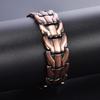 Adjustable Copper Bracelet With Magnetic Vintage Dragon Motif Geometric Design Unisex Jewelry