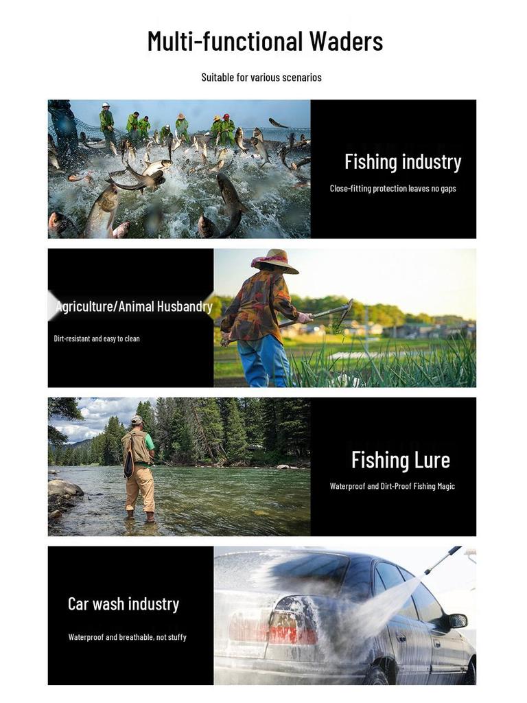 Camouflage Waterproof Wading Pants with Integrated Boots for Fishing