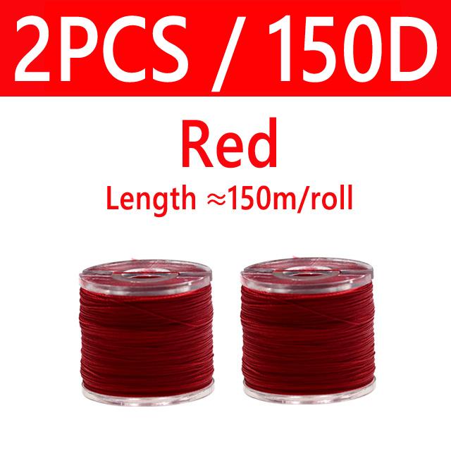 

120D 150D 150 м сверхмощный медленный крючок для отсадки, нить для связывания, УФ-светящаяся леска для рыболовной приманки для морской воды, привязка к крючку красный