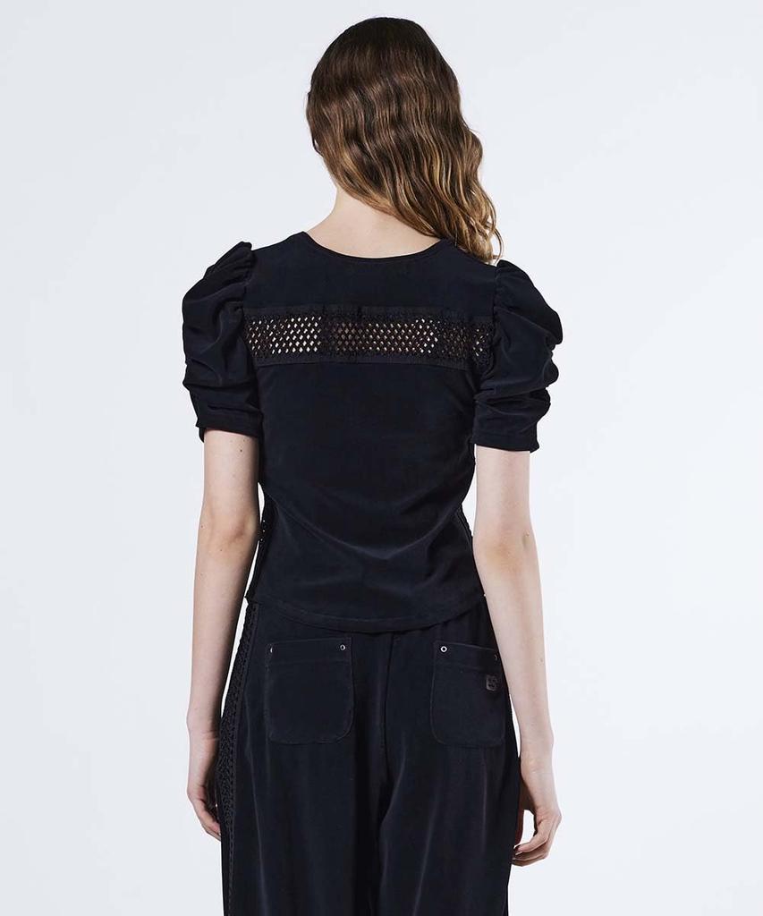 Double Standard Clothing Essential Micro Z Pile Black Top, 2508-120-253, Women's,