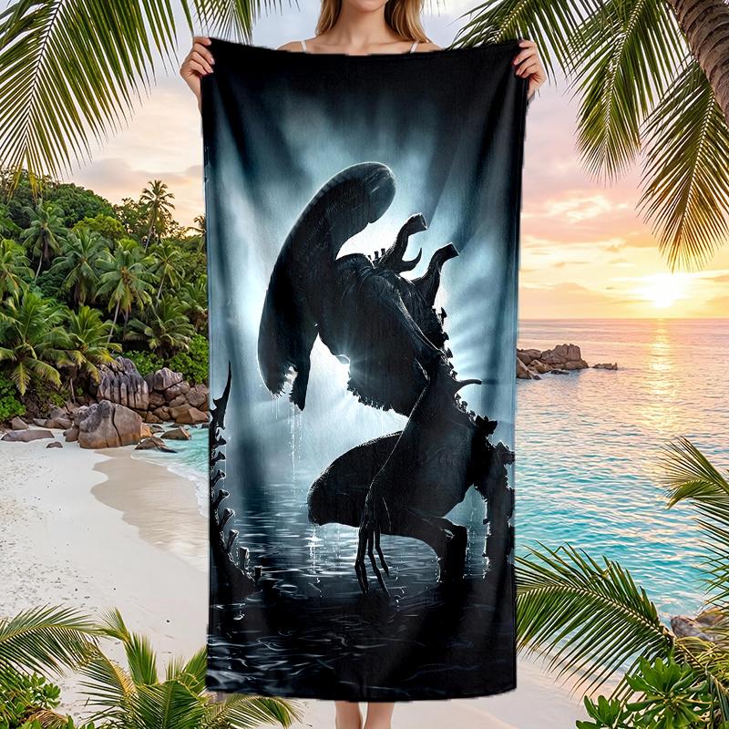 Alien Fashion Beach Towel: Ideal for Summer Adventures Soft, Absorbent and Quick Drying Suitable for Swimming and Bathing