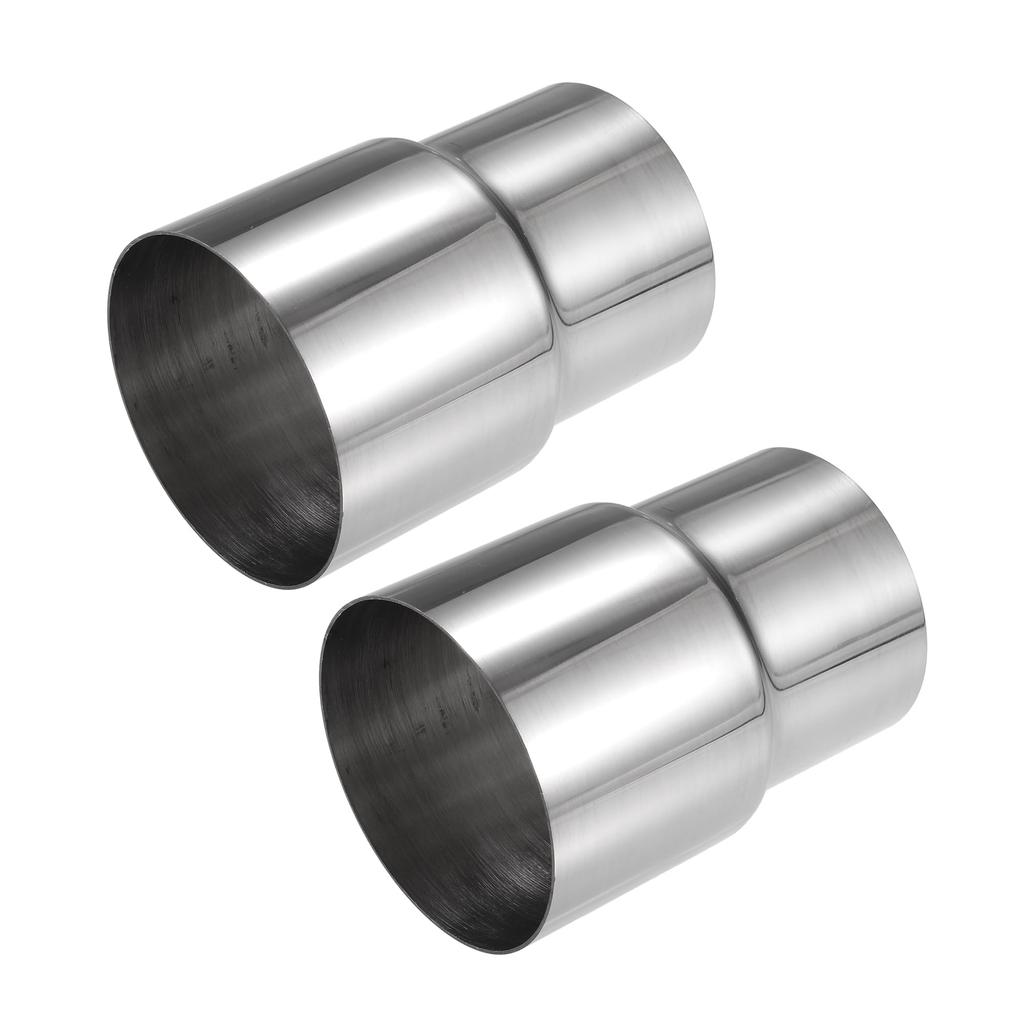 ABSOPRO Exhaust Pipe Adapter Connector 78mm ID to 90mm Universal for and Durable Stainless Silver 2 Pieces Reducer, ID, Cars, Trucks, Pickups, Steel,