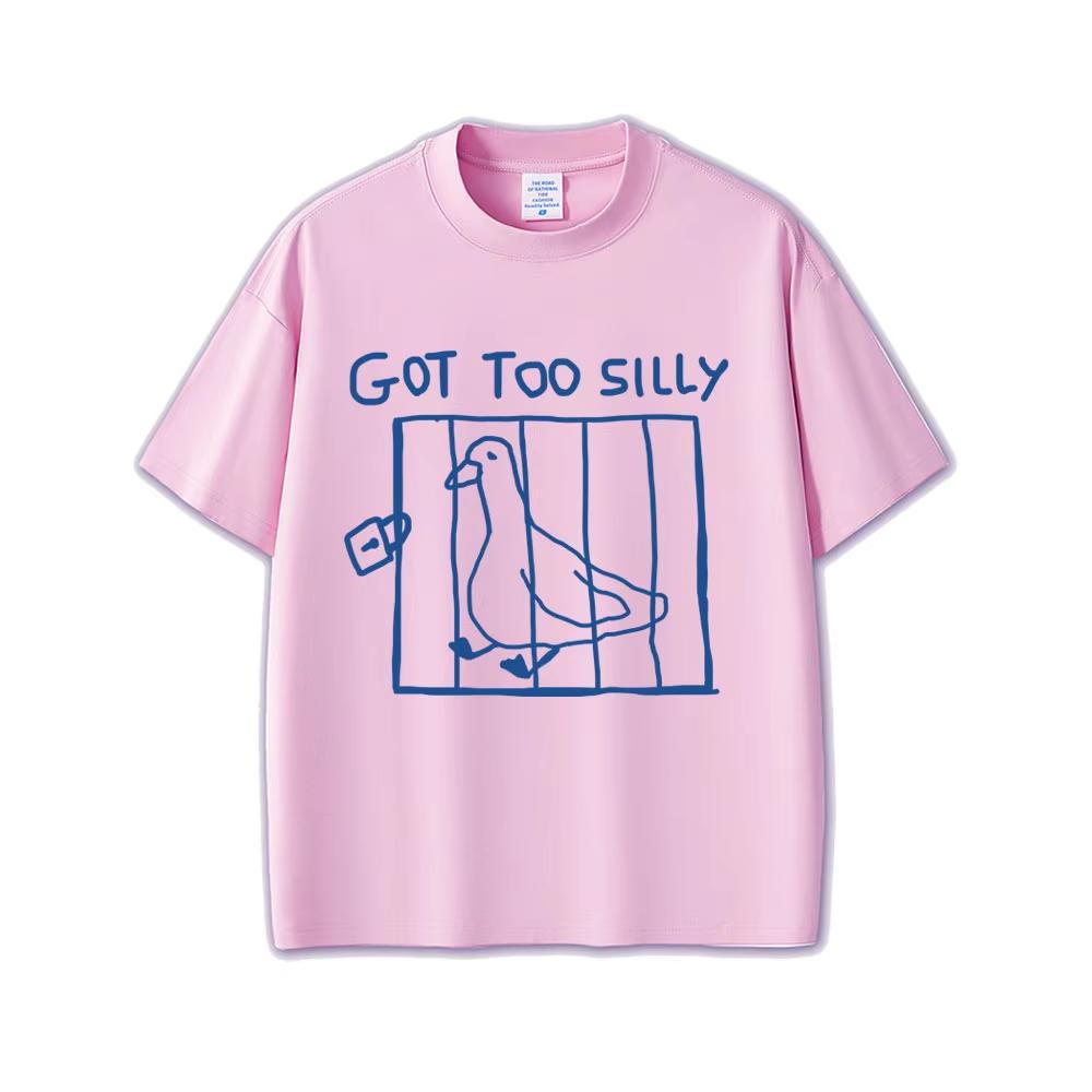 Funny Silly Goose Meme Graphic Unisex Vintage Loose Casual Short Sleeve Fashion Unisex And Unisex TShirt