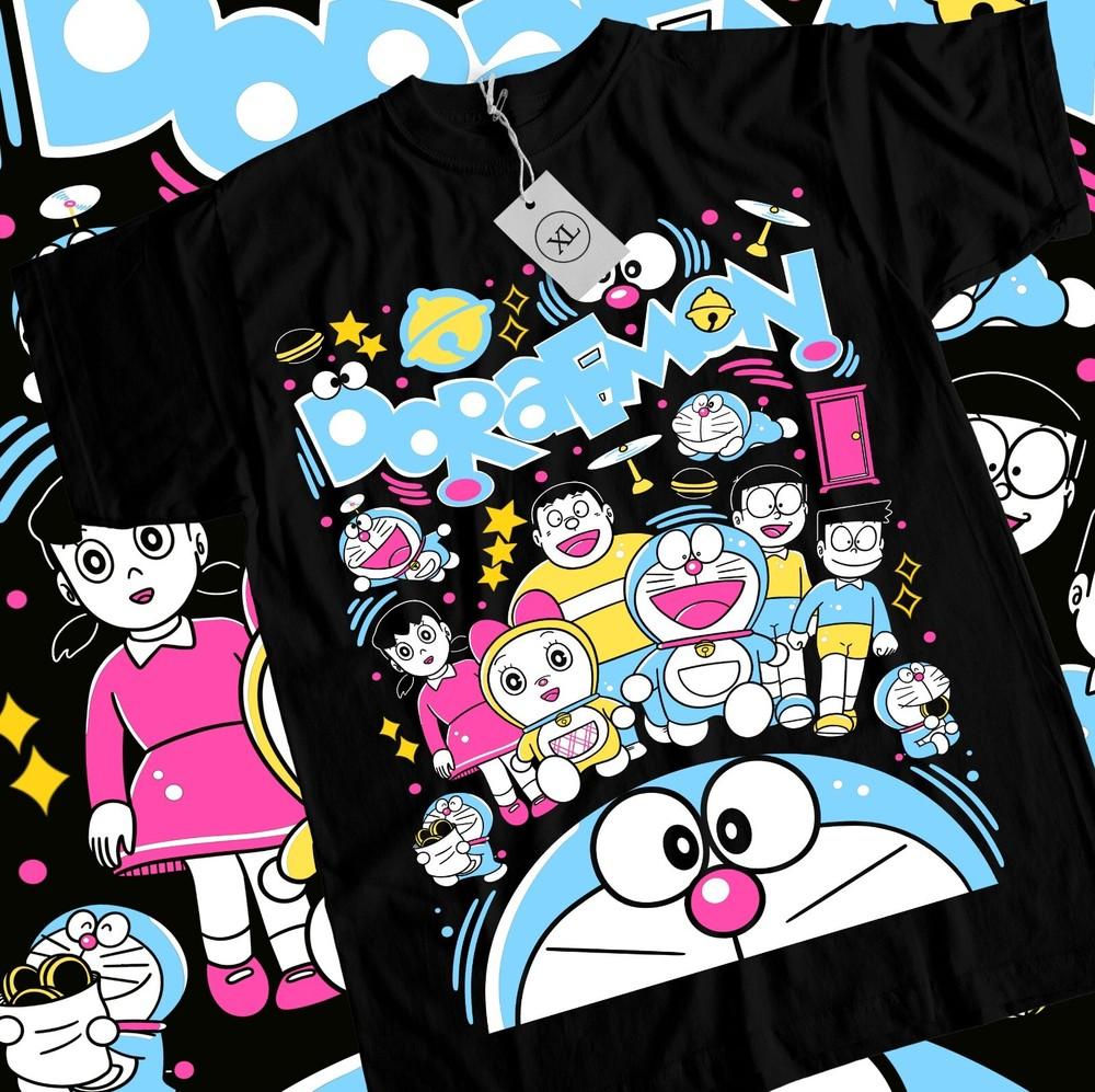 Doraemon Tshirt Nobi Shizuka Gian Dorami Suneo Girl Anime Gifts Shirt All Size Unisex T-Shirt XXXL