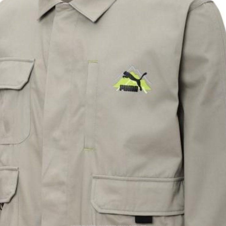 Puma Jackets Men's Gray Lapel Moderate Workwear 537423-68