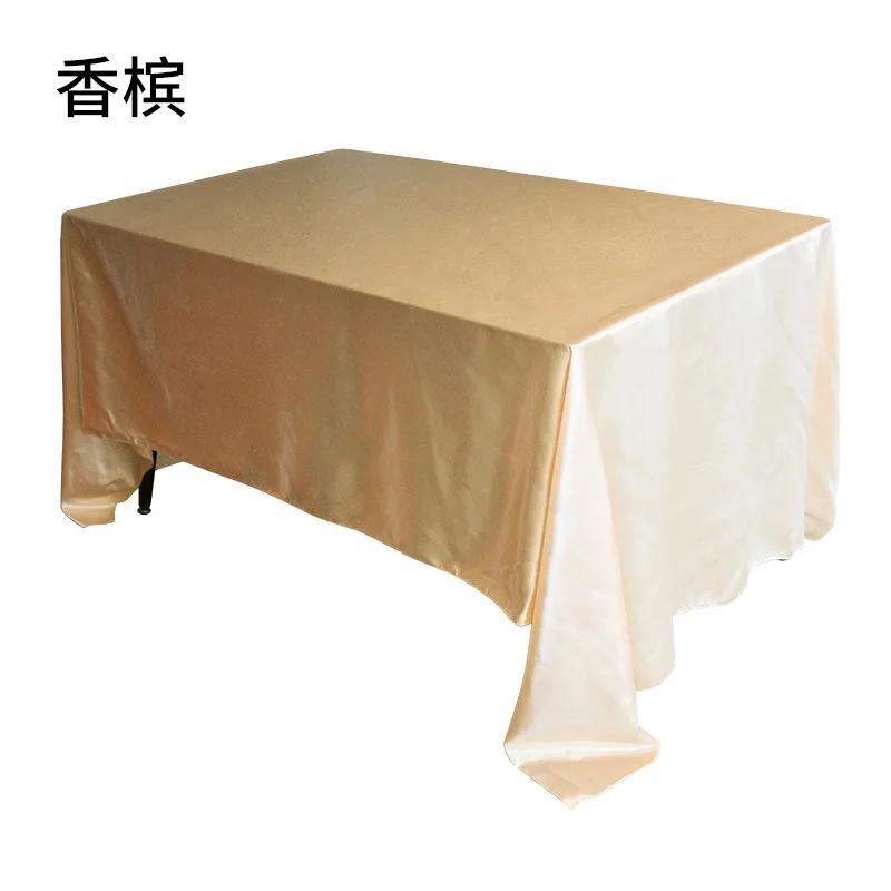 Tin Satin Square Tablecloth Wedding Banquet Decoration Silk Satin Wedding Restaurant Table Decoration Tablecloth
