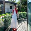 Solid Color Sling Dress for Girls Summer New Style Slim Fit Gentle French Lolita Spring White Long Dress