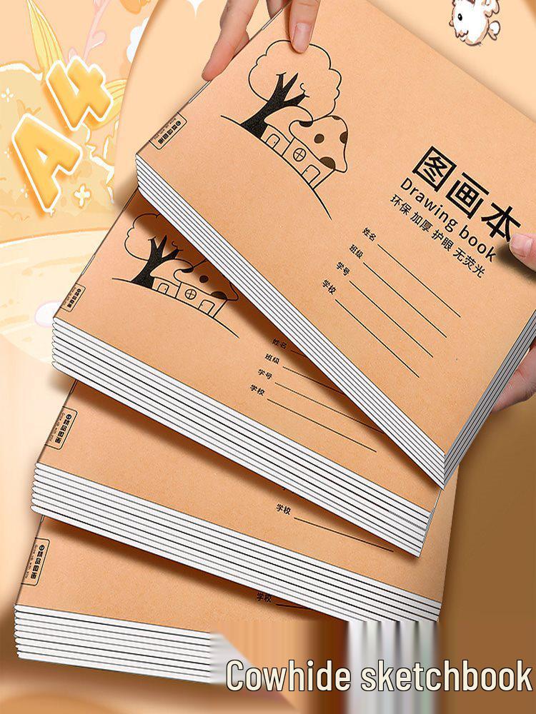 Children's A4 Blank Sketchbook for Beginners - Ideal for Drawing and Painting in Kindergarten and Elementary School Art Classes