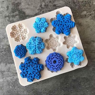 (Nikita) Formlar DIY Silikon Pişirme Kek Kalıpları Noel Noel Kar Tanesi Şekli Kek Kalıbı