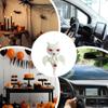 Ciondolo per auto di Halloween Decorazione interna per auto Gatto fantasma Ornamenti decorativi per auto Fascino per auto in feltro fatto a mano Carino Halloween