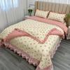 Class A Maternal Infant Grade Bed Cover 4-Pcs Set Of Thickened Padded Sheets 3-Pcs Set Of Small Bamboo Cotton Jacquard Quilt Cover Autumn  Winter