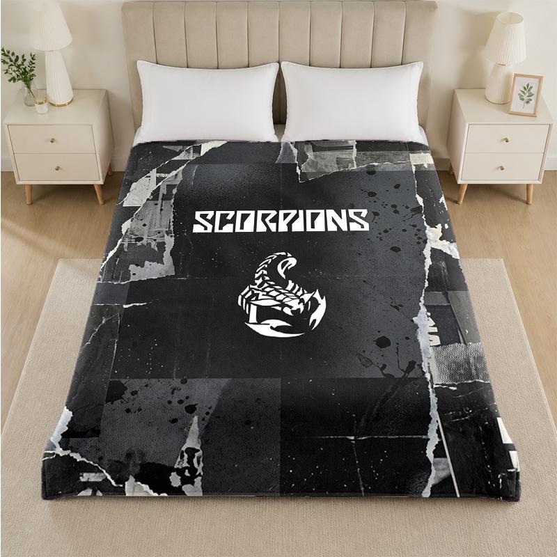 Scorpions Print Flannel Blanket Cozy Lightweight Plush Throw Blanket For Bed Sofa Household Use