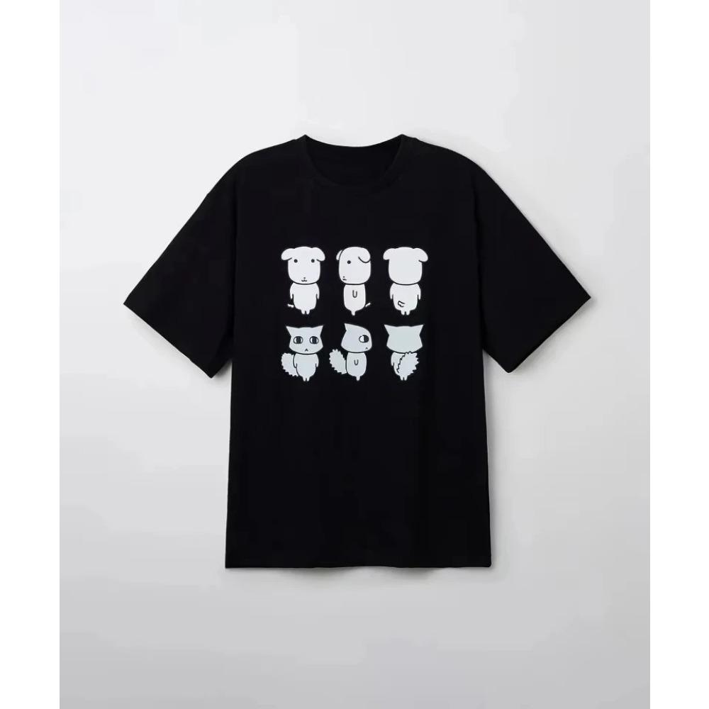 Interesting graphic Korean-style men's T-shirt fashionable Harajuku short-sleeved T-shirt, casual and high-quality short-sleeved