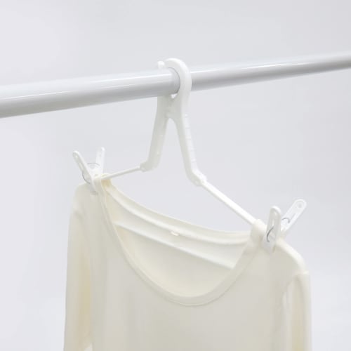 Towa Sangyo Neosoul Clothespins, Whole Hanger Pinch, White, Approx. 4.4 x 1.4 x 6 cm, Pack of 10