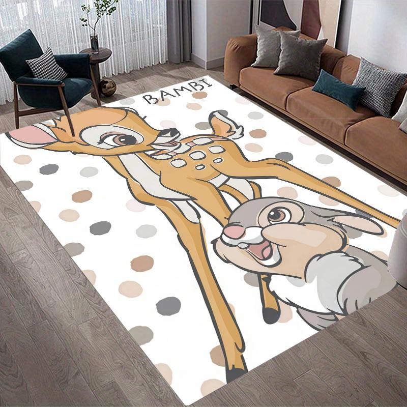 Bambi Home Sofa Decoration for Living Room & Bedroom, Non‑Slip Play Flannel Floor Mat for Game Room
