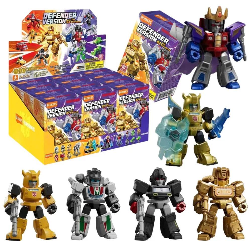 1/12Pcs Mini Transformer 5.5cm Optimus Prime Bumblebee Megatron Thundercracker Robot Action Figure Building Block Splicing Toys