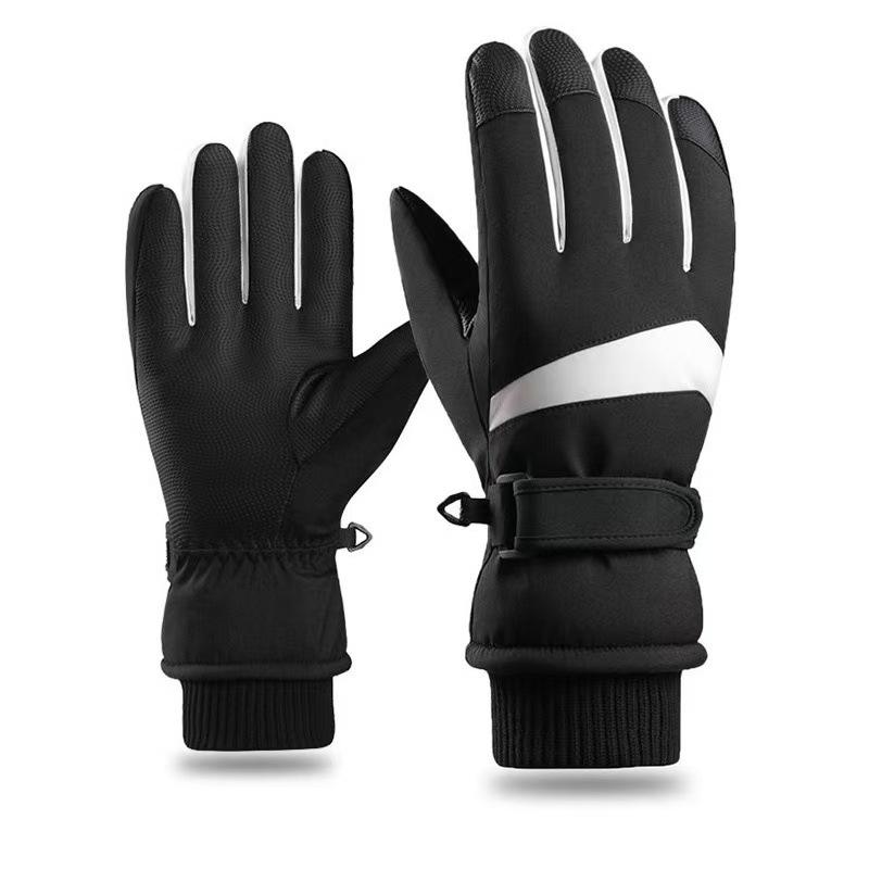 

Ski gloves Cold-proof gloves Fleece thickened waterproof and non-slip outdoor sports riding touch-screen gloves one size fits all