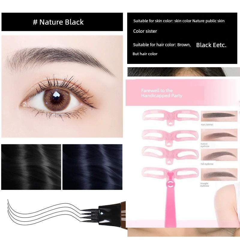 Eyebrow Shaping Tool for Women, Eyebrow Stickers, Beginner-Friendly, Lazy-Friendly, Four-Pronged Eyebrow Pencil, Integrated Shaping Eyebrow Stickers