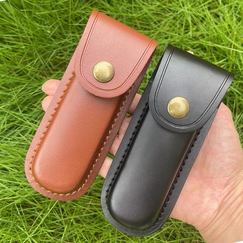 Universal Folding Tool Knife Sheath/Holster - Top Layer Cowhide Leather